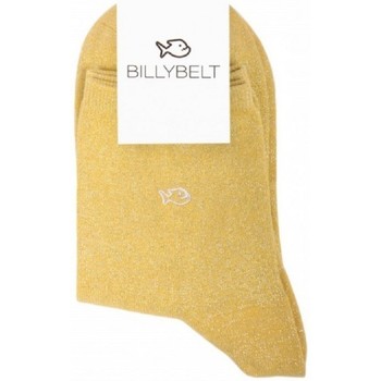 Ondergoed Dames Sokken Billybelt Chaussettes Femme coton Paillettes Jaune Geel
