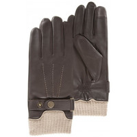 Accessoires Heren Handschoenen Isotoner gants homme cuir marron compatibles écrans tactiles Brown
