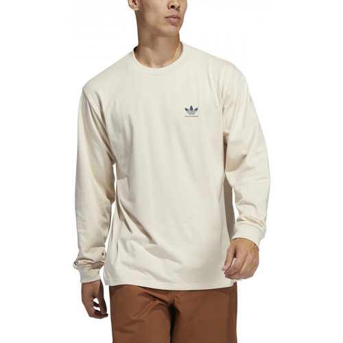 Textiel Heren T-shirts & Polo’s adidas Originals 2.0 logo ls tee Beige