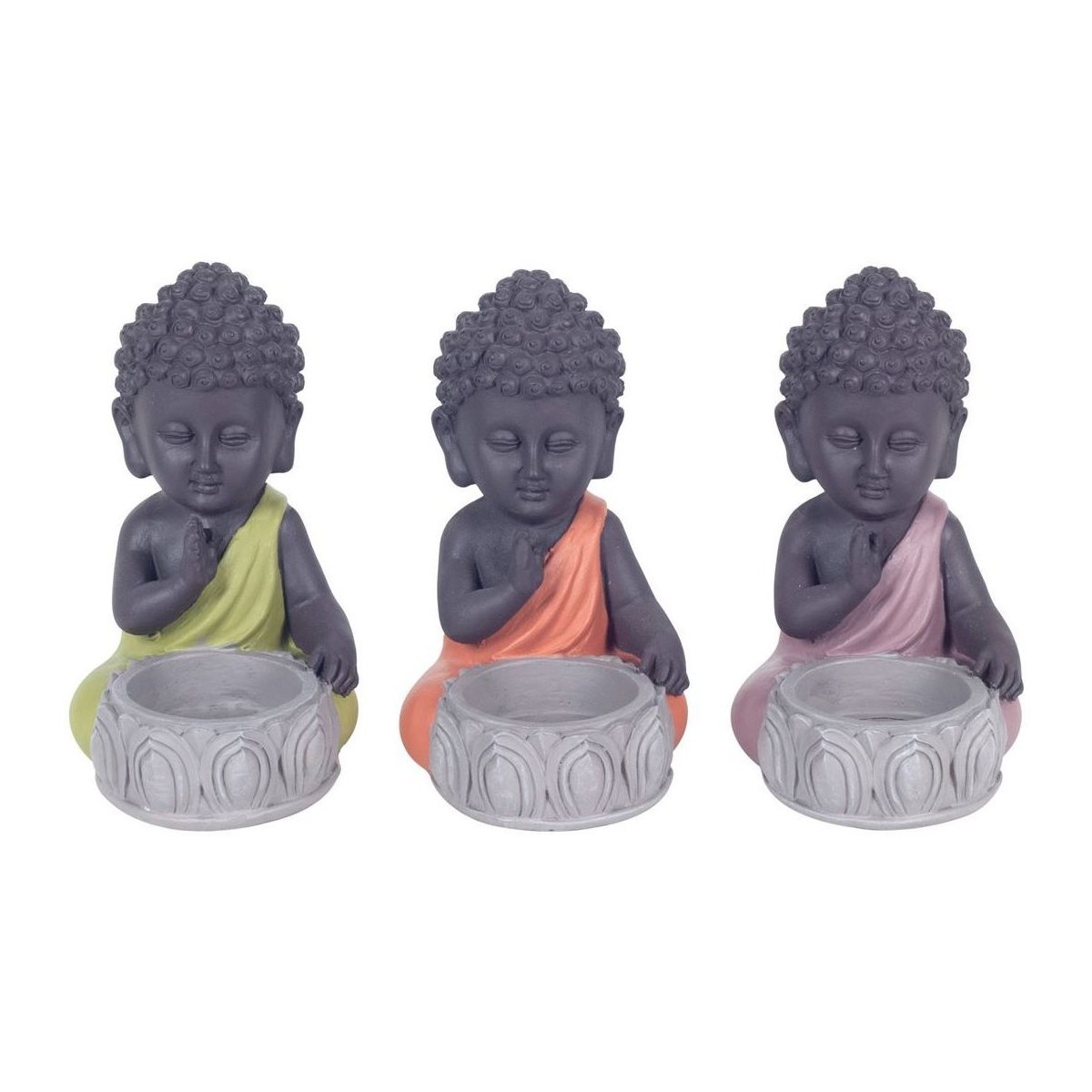 Wonen Beeldjes Signes Grimalt T-Light Kinderachtige Boeddha Set 3U Multicolour