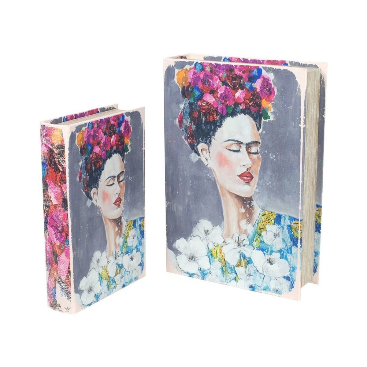 Wonen Manden en dozen Signes Grimalt Frida Boekenboxen Set 2U Multicolour