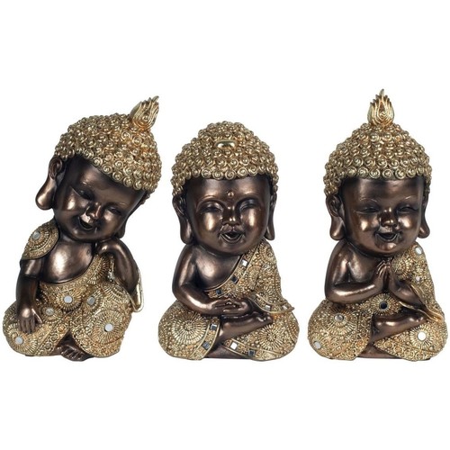 Wonen Beeldjes Signes Grimalt Boeddha'S 3 Verschillende Goudsoorten Zwart