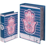 Wonen Manden en dozen Signes Grimalt Fatima Handboekenboxen 2U Blauw
