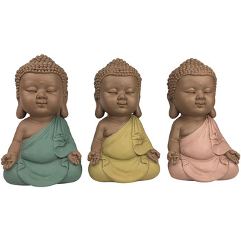 Wonen Beeldjes Signes Grimalt Linda Boeddha Set 3 Eenheden Multicolour