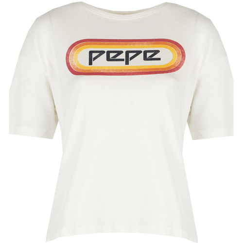 Textiel Dames T-shirts korte mouwen Pepe jeans PL504476 | Paula Beige