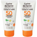 Protections solaires Corine De Farme Lot de 2 Crèmes protectrice visage corps SPF50 50m