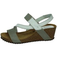 Schoenen Dames Sandalen / Open schoenen Interbios Sandalias con cuÑa GRIS BLANCO