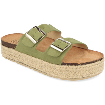 Schoenen Dames Leren slippers Benini 21302 Groen