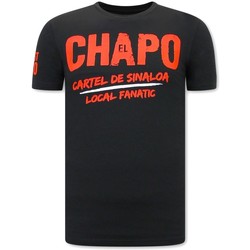 Textiel Heren T-shirts korte mouwen Local Fanatic EL Chapo Cartel De Sinaloa Zwart