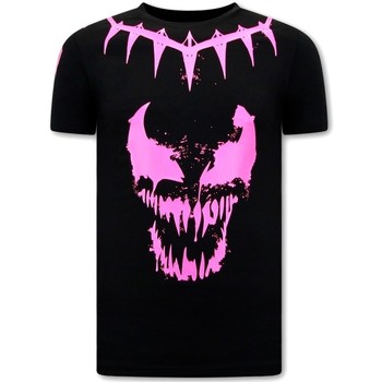 Textiel Heren T-shirts korte mouwen Local Fanatic Venom Face Neon Zwart