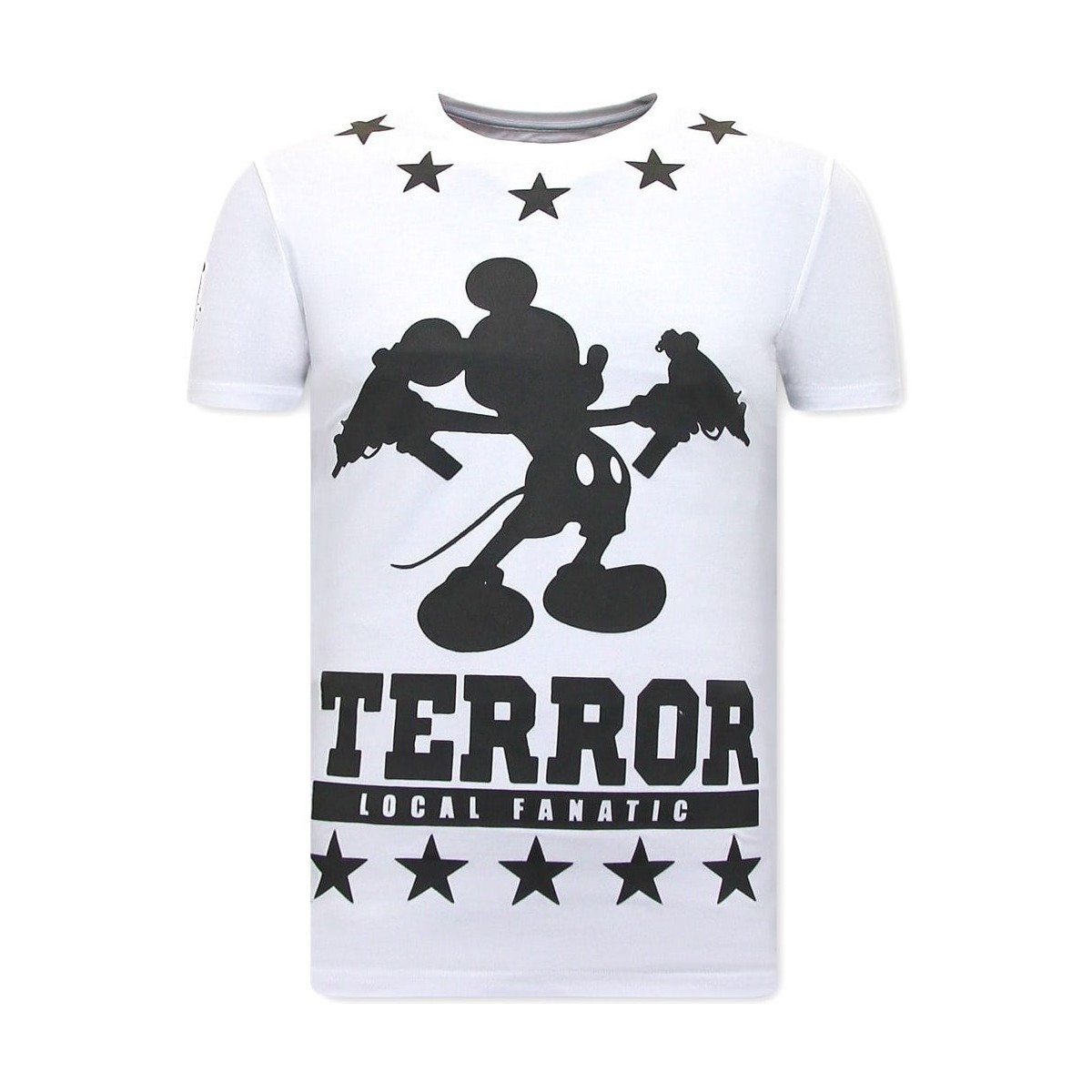 Textiel Heren T-shirts korte mouwen Local Fanatic Terror Mouse Wit