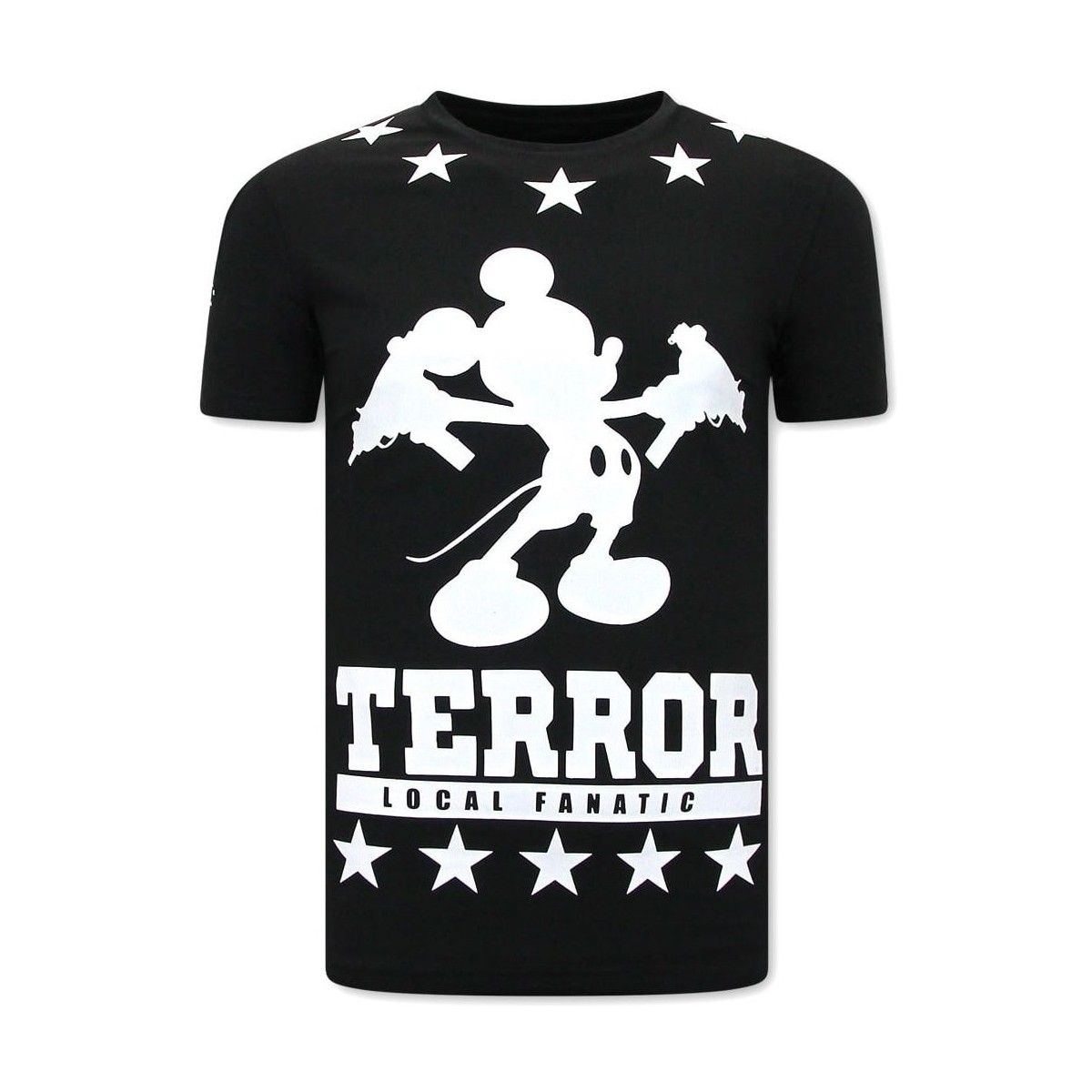 Textiel Heren T-shirts korte mouwen Local Fanatic Terror Mouse Zwart