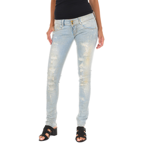 Textiel Dames Jeans Met 10DB50130-D706 Blauw