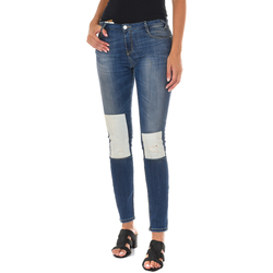 Textiel Dames Skinny jeans Met Pantalon Denim Long Blauw