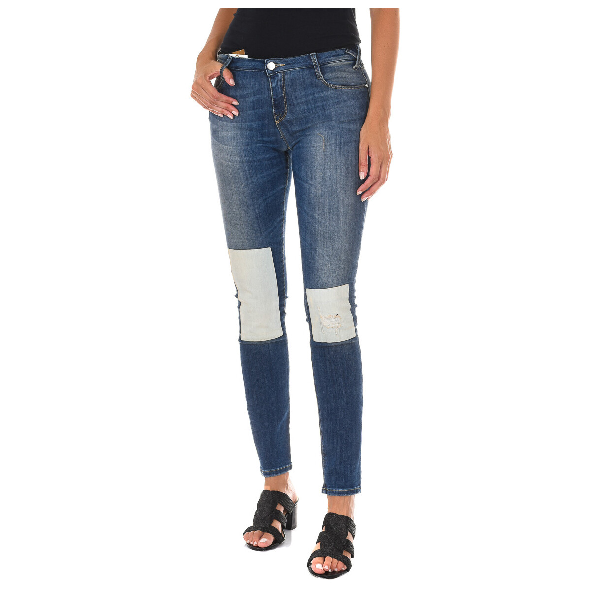 Textiel Dames Broeken / Pantalons Met 10DB50350-D1061 Blauw