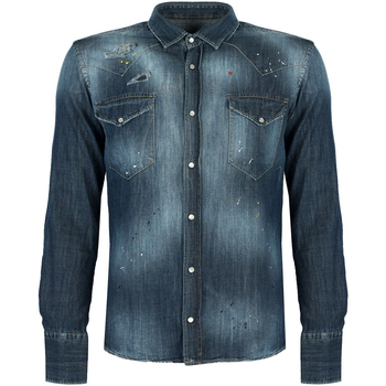 Textiel Heren Overhemden lange mouwen Takeshy Kurosawa 82349 | Texas Blauw