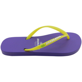 Schoenen Dames Slippers Brasileras Classic Combi Neon W Purple/Yellow