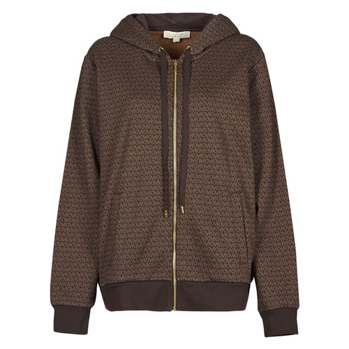Textiel Dames Sweaters / Sweatshirts MICHAEL Michael Kors UNISEX MK DOT ZIP HOODIE Brown