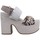 Schoenen Dames Sandalen / Open schoenen Mou HH SANDAL METALLIC LOGO ( 03B) Grijs