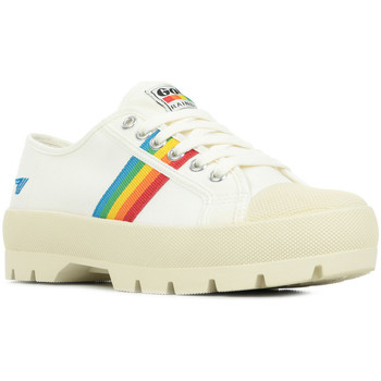 Schoenen Dames Sneakers Gola Coaster Peak Rainbow Wit