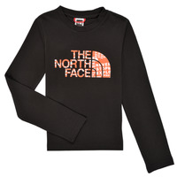 Textiel Jongens T-shirts met lange mouwen The North Face EASY TEE LS Zwart