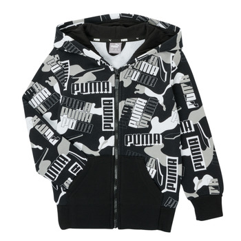 Textiel Jongens Sweaters / Sweatshirts Puma ALPHA AOP FZ Zwart