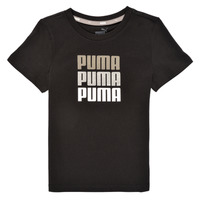 Textiel Meisjes T-shirts korte mouwen Puma ALPHA TEE Zwart