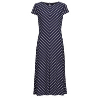 Textiel Dames Lange jurken Lauren Ralph Lauren PIPPA-CAP SLEEVE-DAY DRESS Blauw