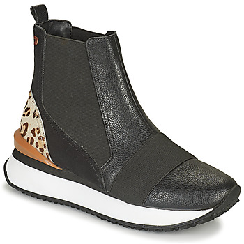 Schoenen Dames Hoge sneakers Gioseppo LUNNER Zwart / Leopard