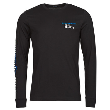 Textiel Heren T-shirts met lange mouwen Diesel T-DIEGOS-LS-K25 Zwart