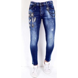 Textiel Heren Skinny jeans Local Fanatic Spijkerbroek Patches Blauw