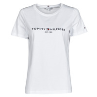 Textiel Dames T-shirts korte mouwen Tommy Hilfiger HERITAGE HILFIGER CNK RG TEE Wit
