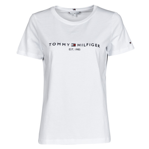 vis China vloeistof Tommy Hilfiger HERITAGE HILFIGER CNK RG TEE Wit - Gratis levering |  Spartoo.be ! - Textiel T-shirts korte mouwen Dames € 49,90