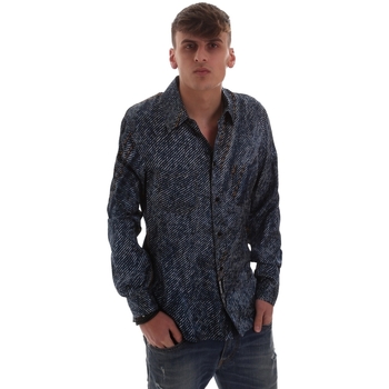 Textiel Heren Overhemden lange mouwen Versace B1GVB603S0683904 Blauw