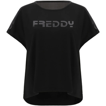Textiel Dames T-shirts korte mouwen Freddy S1WTBT3 Zwart