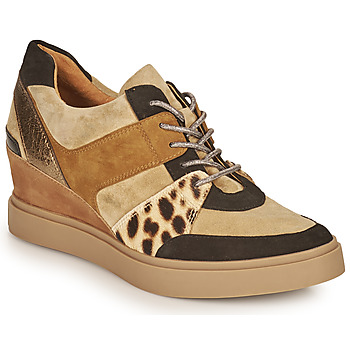 Schoenen Dames Lage sneakers Mam'Zelle PERRY Beige / Zwart / Leopard
