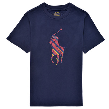 Textiel Jongens T-shirts korte mouwen Polo Ralph Lauren GUILIA Marine