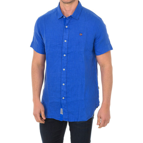 Textiel Heren Overhemden korte mouwen Napapijri NP000IF1-BB41 Blauw