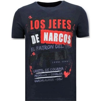 Textiel Heren T-shirts korte mouwen Lf Los Jefes De Narcos Blauw