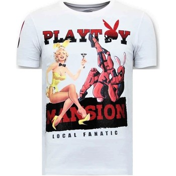 Textiel Heren T-shirts korte mouwen Lf The Playtoy Mansion Wit