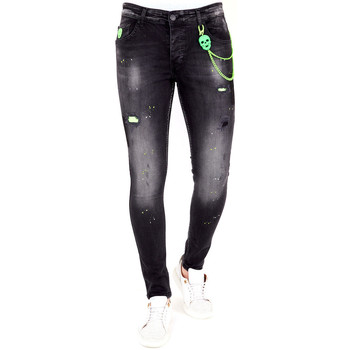Textiel Heren Skinny jeans Lf E Jeans Verfspatten Zwart