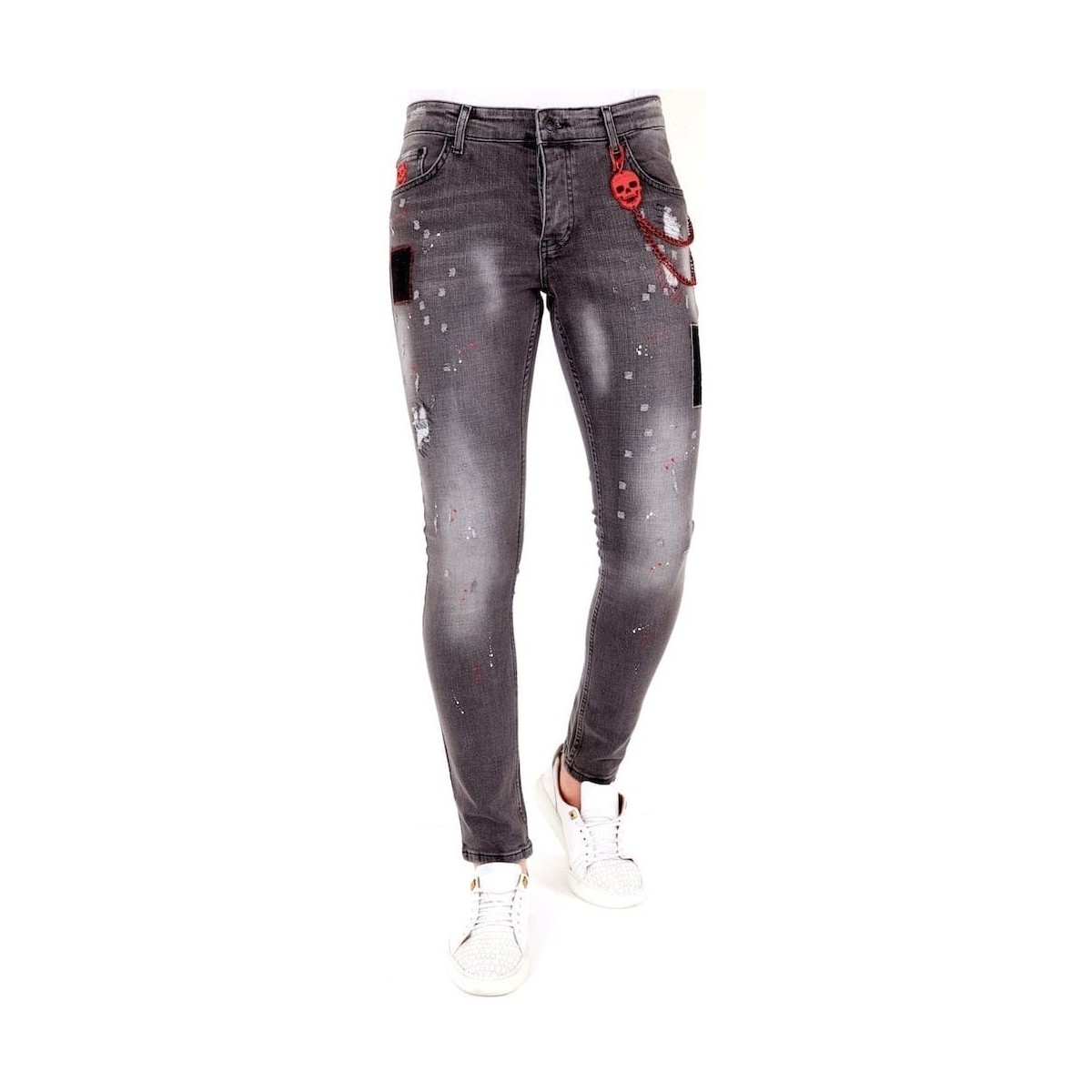Textiel Heren Skinny jeans Lf Grijze Jeans Scheuren Grijs
