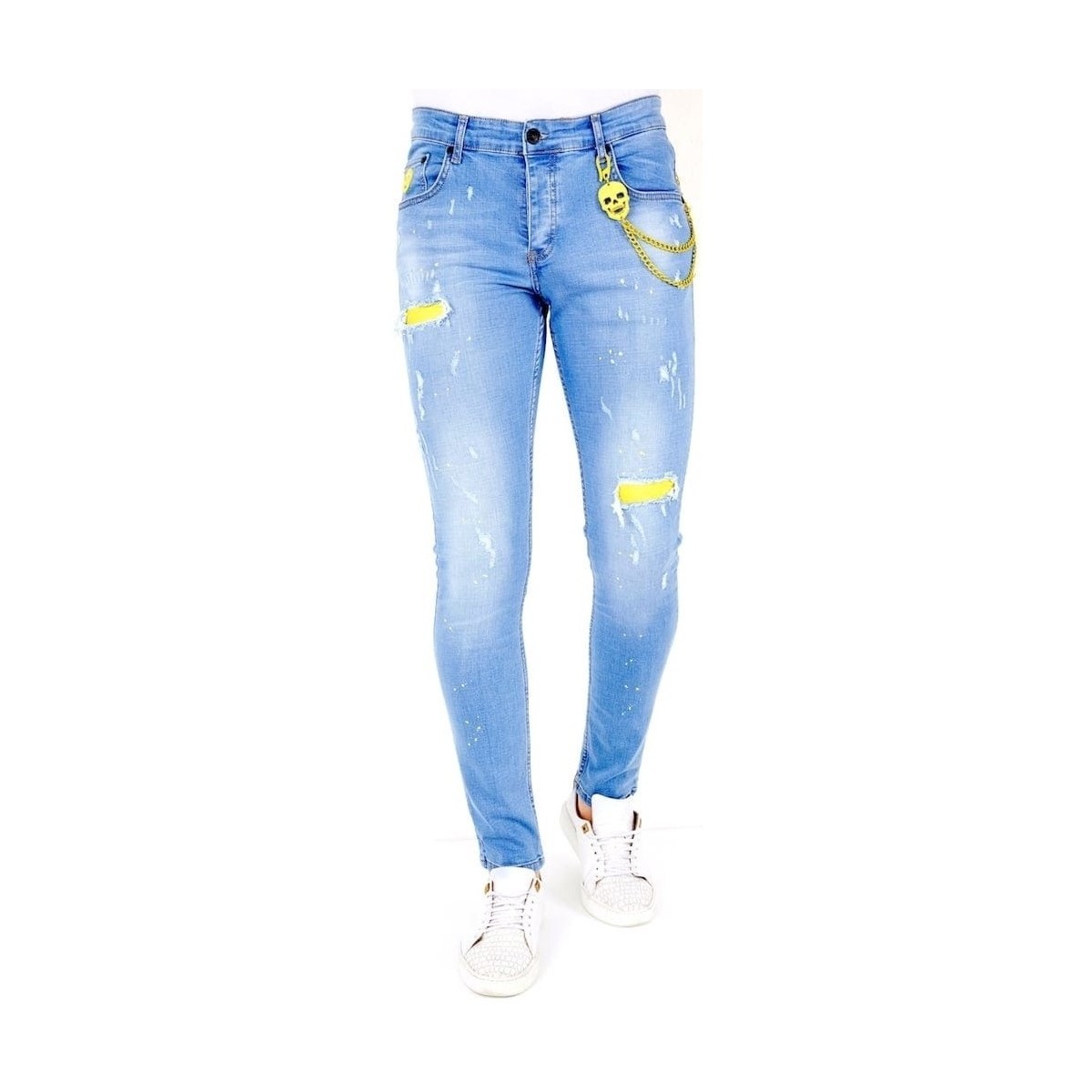 Textiel Heren Skinny jeans Lf Lichte Jeans Gaten Blauw