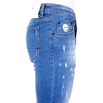Lf Jeans Verfspatten Blauw