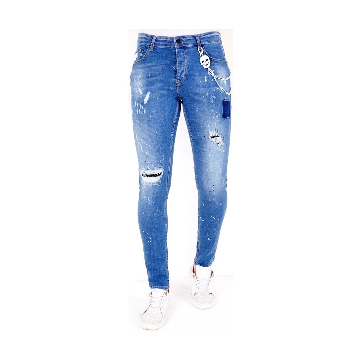 Textiel Heren Skinny jeans Lf Jeans Verfspatten Blauw