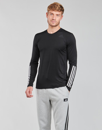 Textiel Heren T-shirts met lange mouwen adidas Performance TF LS FT 3S Zwart