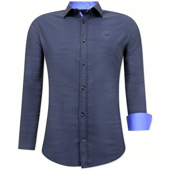 Textiel Heren Overhemden lange mouwen Tony Backer Print Blauw