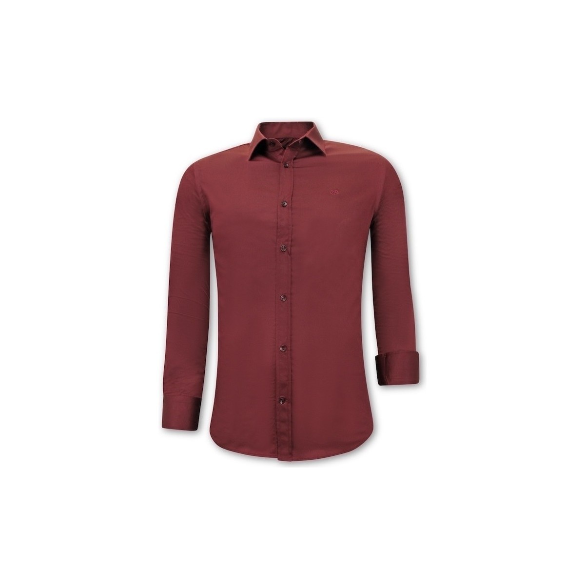 Textiel Heren Overhemden lange mouwen Tony Backer Luxe Satijn Blouse Rood