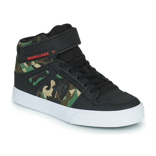 Schoenen Jongens Hoge sneakers DC Shoes PURE HIGH-TOP EV Zwart / Camouflage
