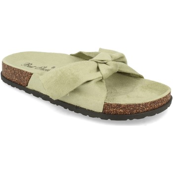 Schoenen Dames Leren slippers Milaya 3S12 Verde